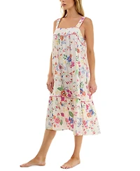 Roudelain Women's Printed Tiered Cami Sleep Dress
