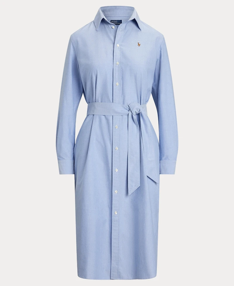 Polo Ralph Lauren Women's Belted Cotton Oxford Shirtdress