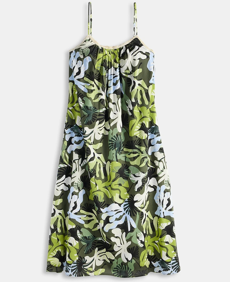 On 34th Women's Crochet Detail Midi Slip Dress