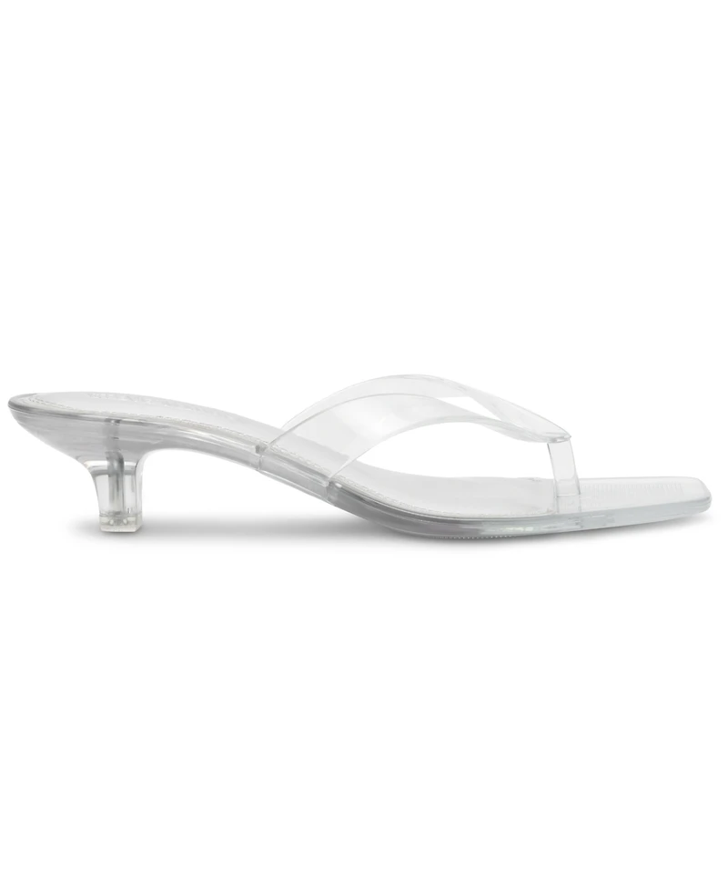 Steve Madden Women's Tracie-j Kitten-Heel Jelly Thong Sandals