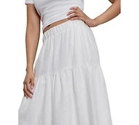 Sanctuary Women's The Prairie Linen Tiered Maxi Skirt