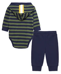 Little Me Baby Boys Cotton Hooded Football Bodysuit & Pants Set
