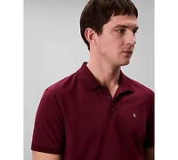 Calvin Klein Men's Regular-Fit Smooth Cotton Monogram Logo Polo Shirt