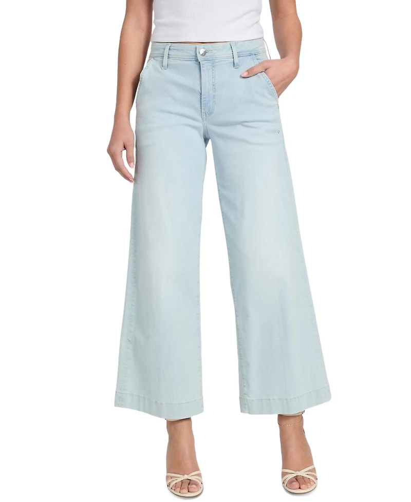 Guess Women's Zoya Mid-Rise Wide-Leg Ankle Jeans