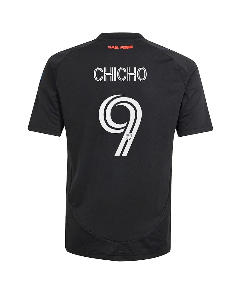 Adidas Big Boys and Girls Cristian Arango Black San Jose Earthquakes 2025 Headliner Replica Player Jersey