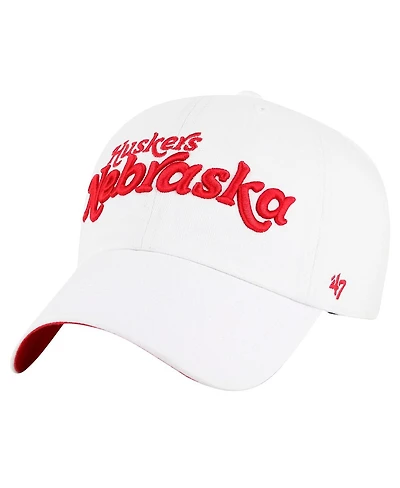 '47 Brand Women's White Nebraska Huskers Pensacola Clean Up Adjustable Hat