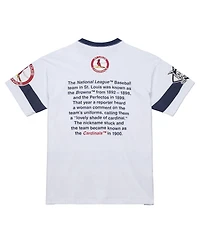Mitchell & Ness Men's White St. Louis Cardinals Cooperstown Collection Team Origins Premium T-Shirt