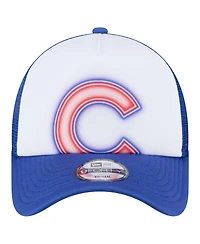 New Era Toddler White/Royal Chicago Cubs Painted A-Frame 9FORTY Trucker Adjustable Hat
