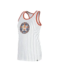 New Era Women's White Houston Astros Gameday Pinstripe Tank Top