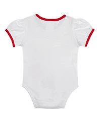 Outerstuff Newborn 3-Piece White/Red Los Angeles Angels Sweet Catcher Bodysuit, Headband and Skirt Set
