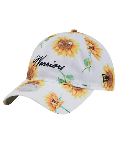 New Era Women's White Golden State Warriors Adventure Flower 9TWENTY Adjustable Hat