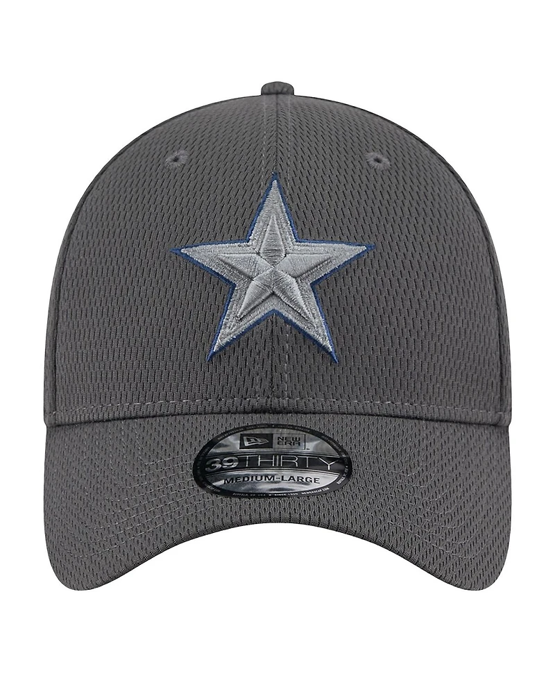 New Era Men's Graphite Dallas Cowboys Main 39THIRTY Flex Hat