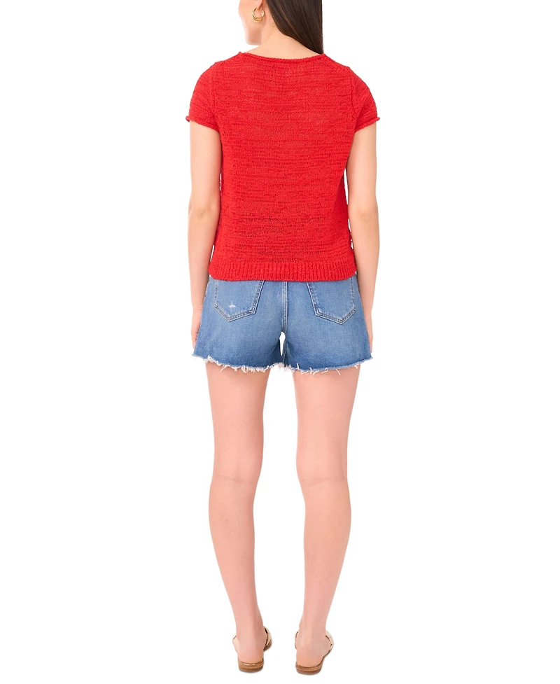 Vince Camuto Women's Short-Sleeve Knit Top