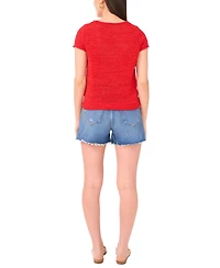 Vince Camuto Women's Short-Sleeve Knit Top