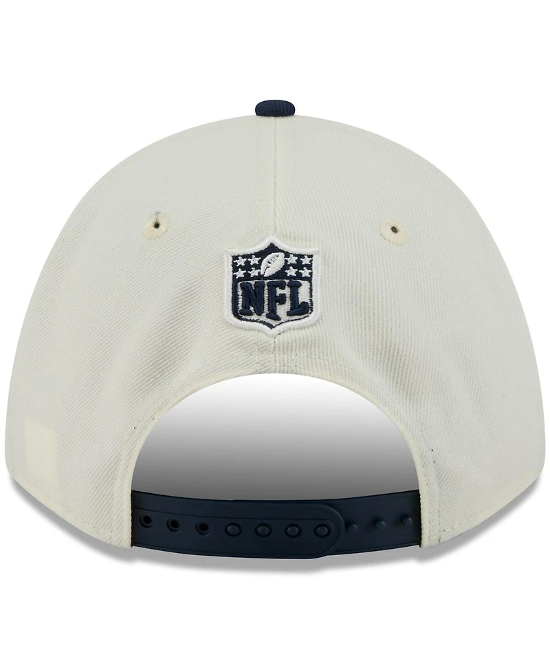 New Era Men's Cream/College Navy Seattle Seahawks 2025 Nfl Draft 9FORTY A-Frame M-Crown Adjustable Hat