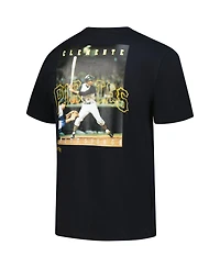 Mitchell & Ness Men's Roberto Clemente Black Pittsburgh Pirates Legends Collection Vintage Logo T-Shirt
