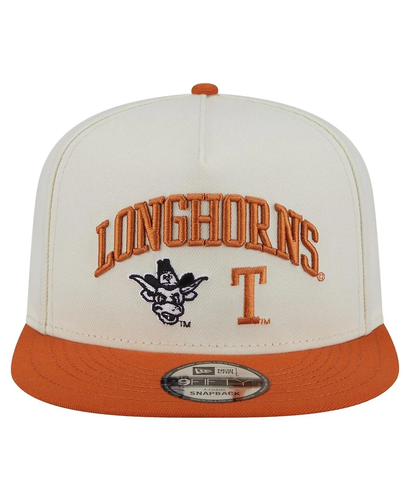 New Era Men's White Texas Longhorns Collegiate 9FIFTY A-Frame Snapback Hat