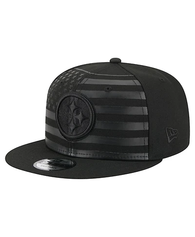 New Era Men's Black Pittsburgh Steelers Independent 9FIFTY Snapback Hat