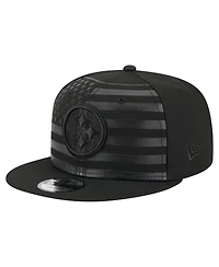 New Era Men's Black Pittsburgh Steelers Independent 9FIFTY Snapback Hat