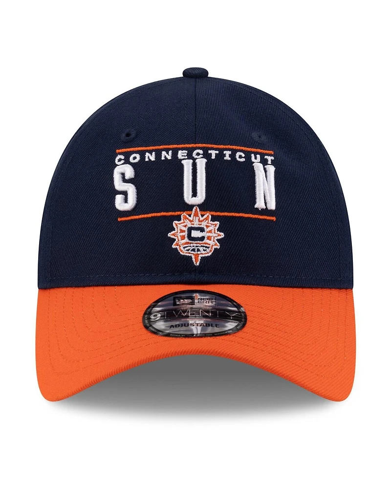 New Era Men's and Women's Navy/Orange Connecticut Sun 2025 Wnba Draft 9TWENTY Adjustable Hat