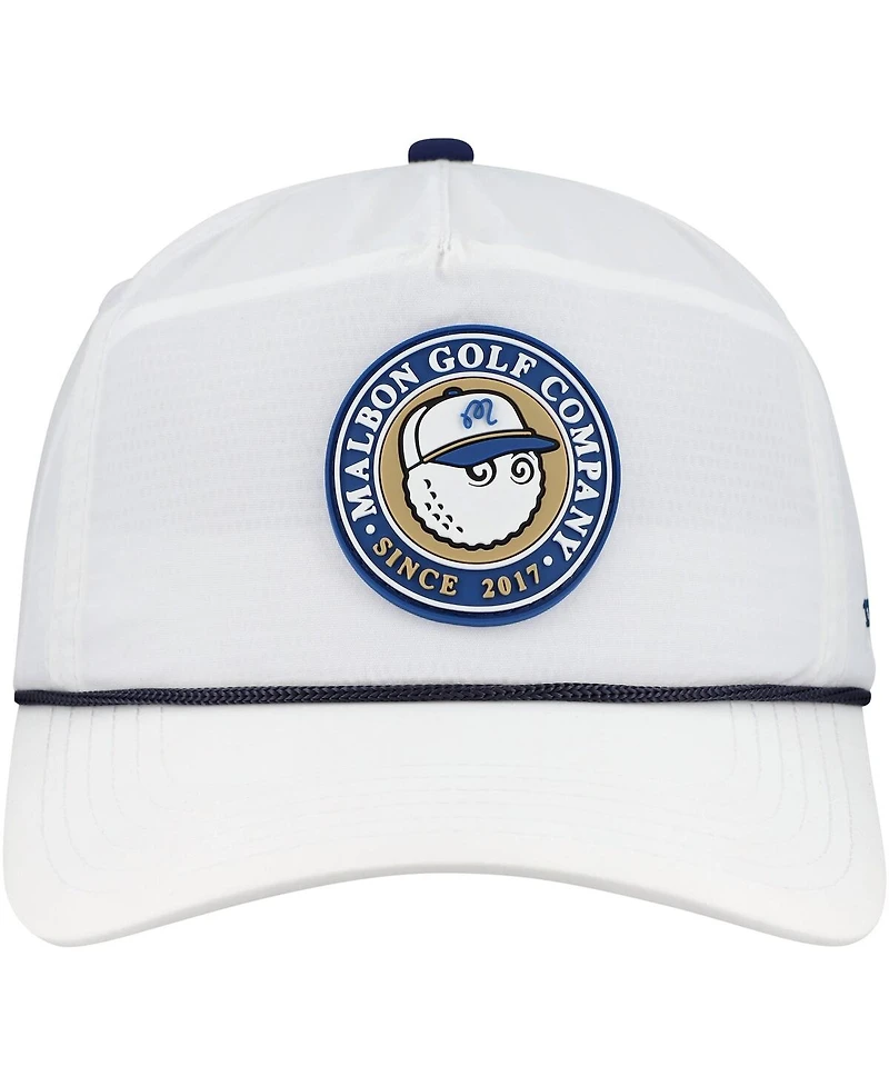 Malbon Golf Men's and Women's White The Players Bucket Seal Rope Adjustable Hat