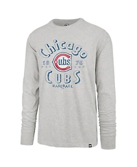 '47 Brand Men's Gray Chicago Cubs Circle Change Franklin Long Sleeve T-Shirt