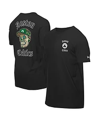 New Era Men's Black Boston Celtics Sugar Skulls T-Shirt