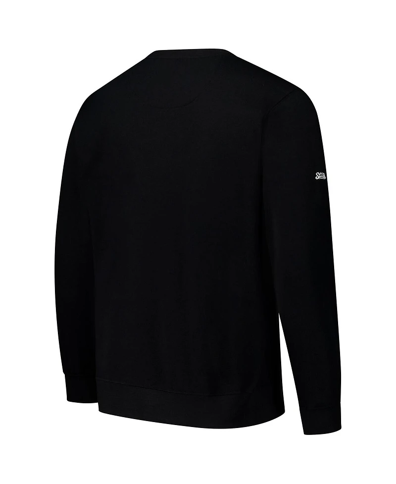Stitches Men's Black Pittsburgh Pirates Lightweight Crew Sweatshirt