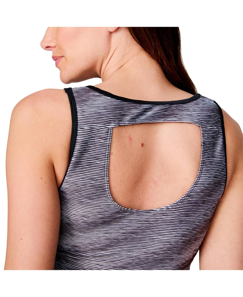 Free Country Women's Full Side Shirring Tankini Top