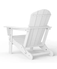 Outdoor Patio Hdpe Resin Adirondack Chair With Cup Holder and Phone Holder