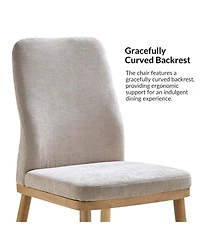 Luis Easy to Assemble and Ergonomic Dining Chair ,Set of 2