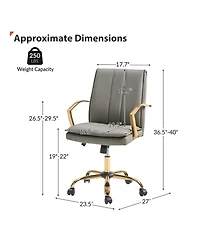 Gabriela Modern Rocking Tilting Office Chair with 360-degree Swivel Base