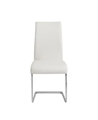 Set of 4 Faux Leather Long Back Cantilever Chairs for Dining Room or Office