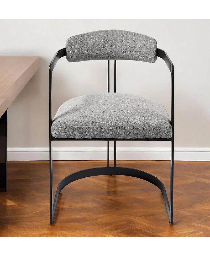 Fabric Upholstered Arm Chair for Dining Table or Living Room Seating