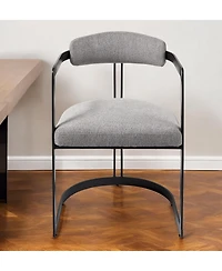 Fabric Upholstered Arm Chair for Dining Table or Living Room Seating