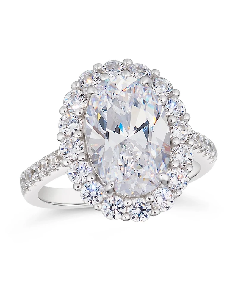 Anna Zuckerman Kennedy Oval Crystalline Ring