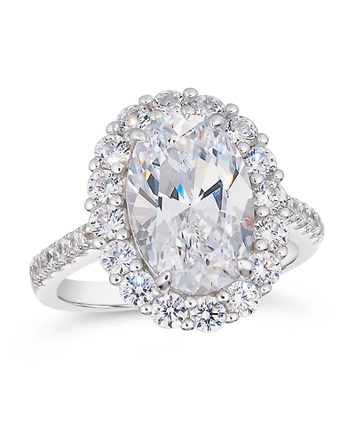 Anna Zuckerman Kennedy Oval Crystalline Ring