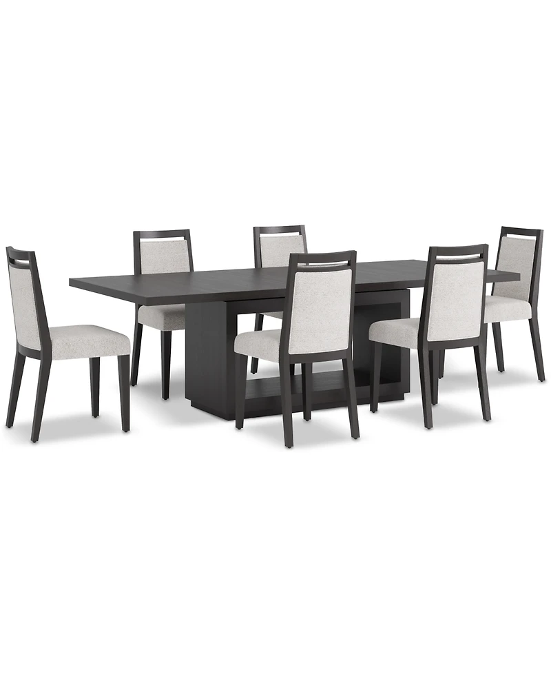 Tivie -Pc. Dining Set (Rectangular Table & Wood Chairs
