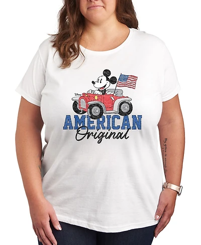 Hybrid Apparel Plus Disney Mickey American Original Graphic T-Shirt