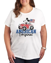 Hybrid Apparel Plus Disney Mickey American Original Graphic T-Shirt