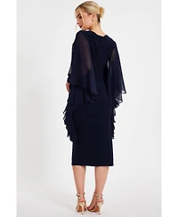 Quiz Women's Chiffon Frill Midi Dress