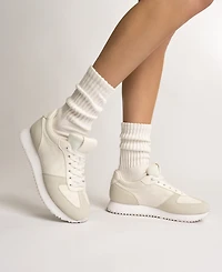 Journee Collection Women's Flow Lace Up Jogger Sneakers