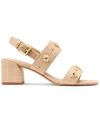 kate spade new york Women's Spade Flower Studded Block Heel Sandals