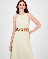 Rachel Roy Women's Daphne Ring-Trim Cutout Dress