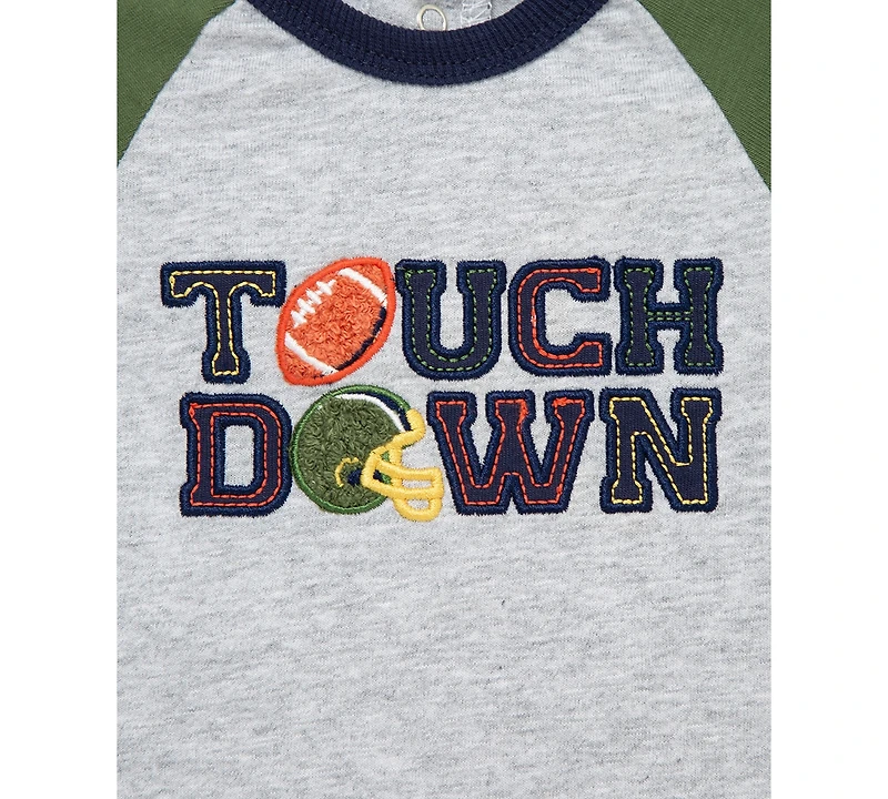 Little Me Baby Boys Football T-Shirt, Jogger Pants & Socks, 3 Piece Set