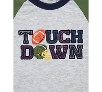 Little Me Baby Boys Football T-Shirt, Jogger Pants & Socks, 3 Piece Set