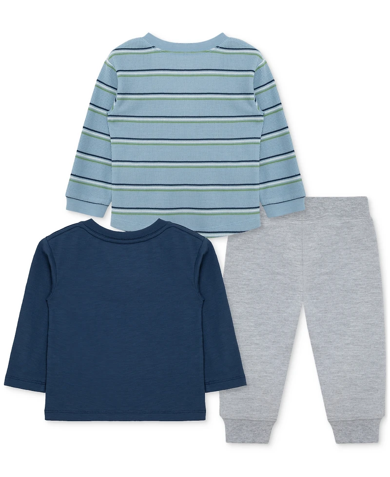 Little Me Baby Boys Space T-Shirts & Jogger Pants, 3 Piece Set