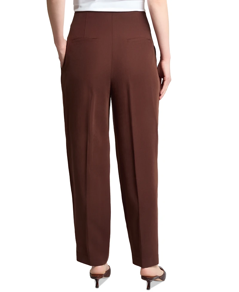Jones New York Petite Belted Paperbag Tapered-Leg Pants