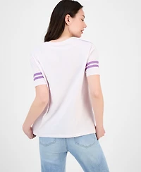 Love Tribe Juniors' Kuromi Crewneck Football T-Shirt