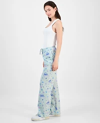 Disney Juniors' Stitch Allover-Print Drawstring Pants